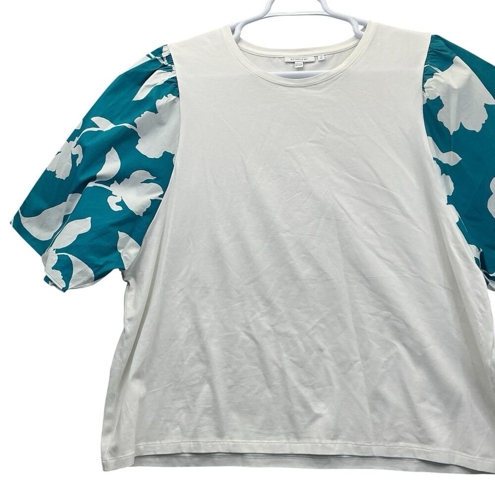 Chico’s Blouse Top Large Short Sleeve Flowy Career Pretty Size 4-XXL - Picture 4 of 12